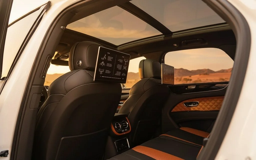 Bentley Bentayga 2023 leather seats and cabin – rental in Dubai
