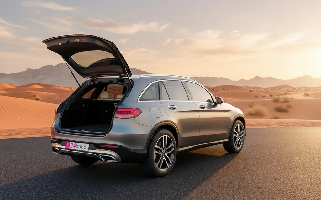 Mercedes Glc300 2023 Silver rear view showing taillights