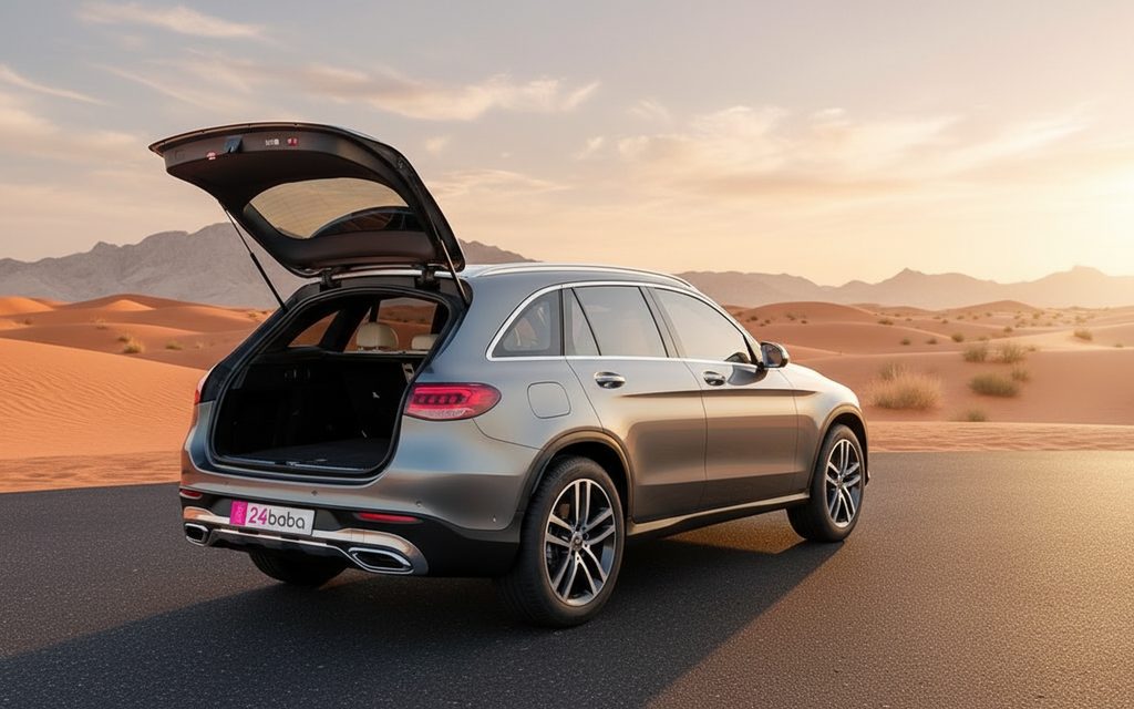 Mercedes Glc300 2023 Silver rear view showing taillights