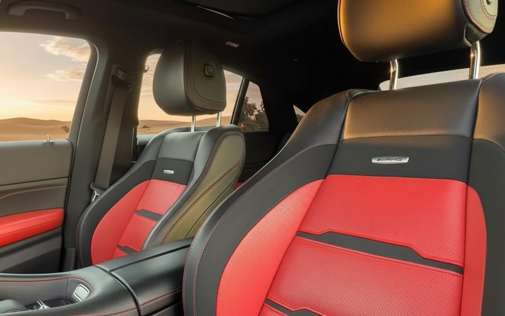 Mercedes Gle53 2021 leather seats and cabin – rental in Dubai