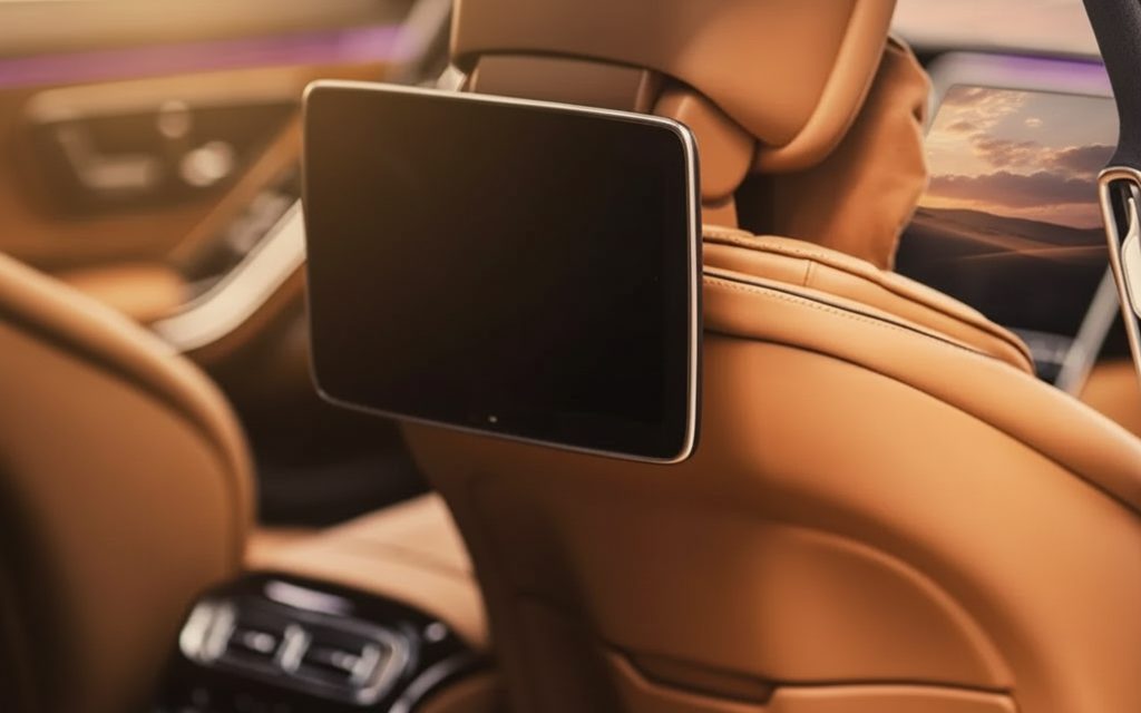 Mercedes S500 2021 interior view showing trim – rental in Dubai