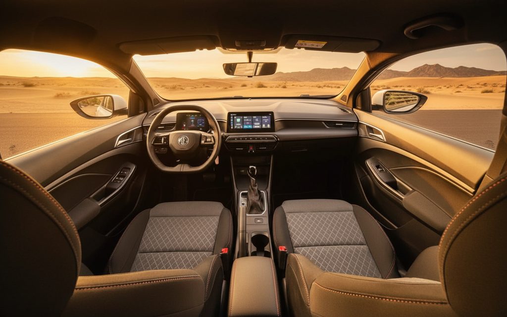 Mg 3 2025 interior view showing trim – rental in Dubai