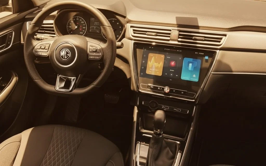 Mg 5 2025 interior view showing trim – rental in Dubai