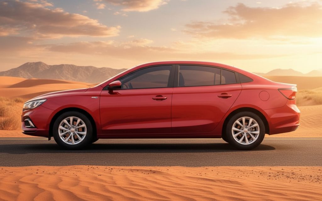 Mg 5 2025 Red side profile – rental in Dubai