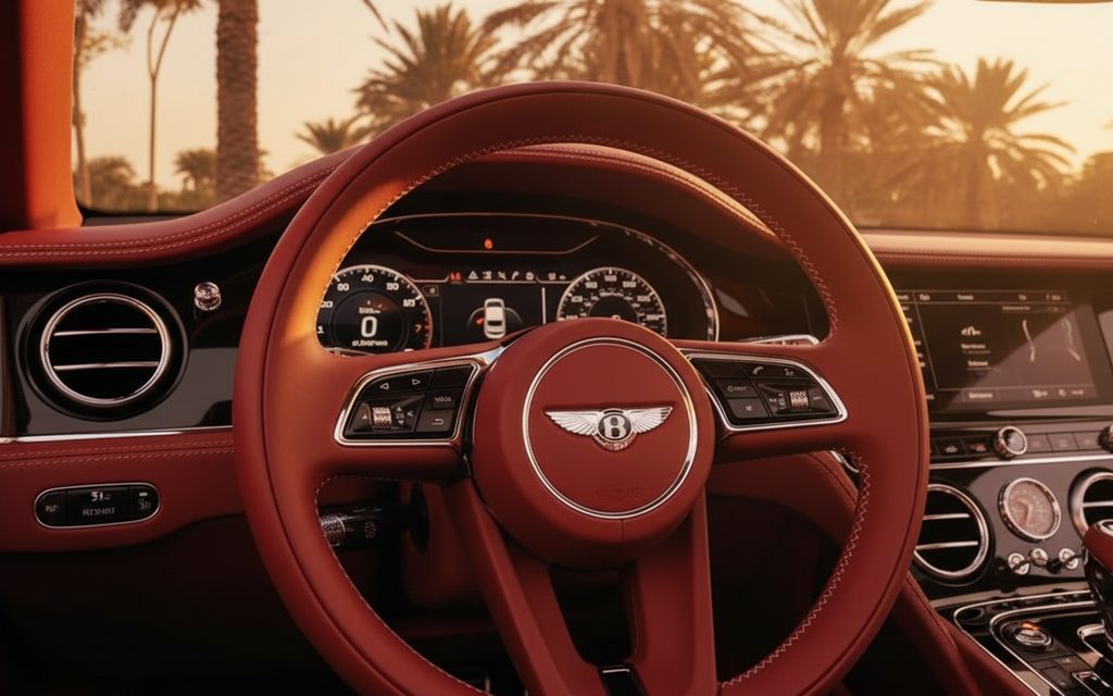 Bentley ContinentalGt Gtc 2022 interior view showing trim – rental in Dubai