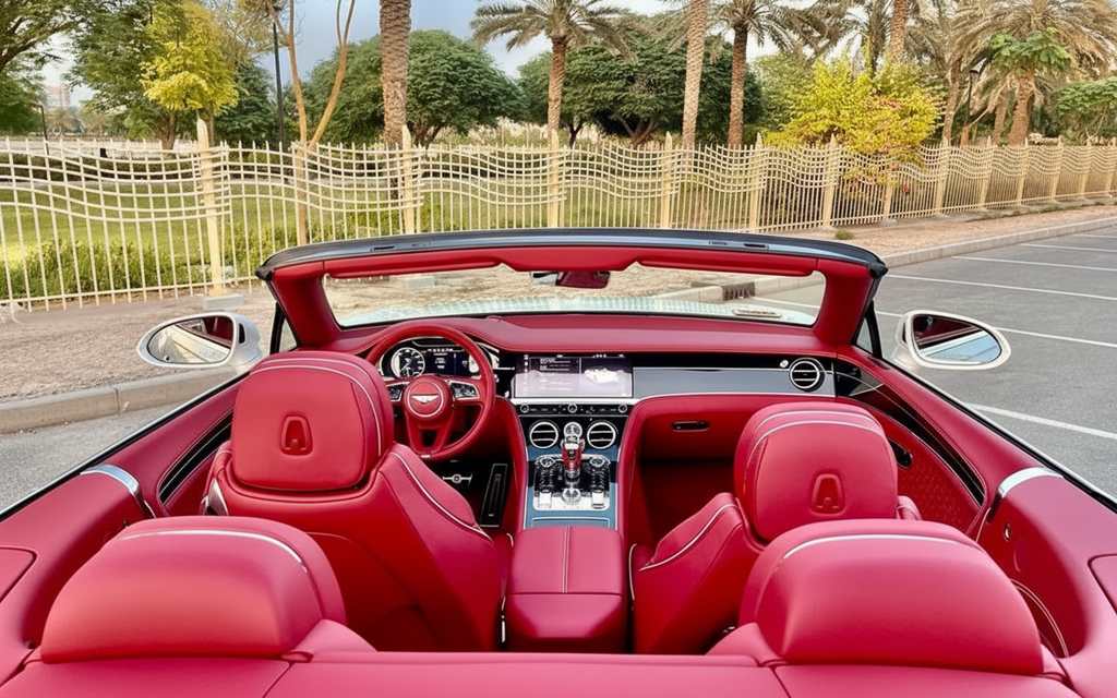 Bentley ContinentalGt Gtc 2022 leather seats and cabin – rental in Dubai