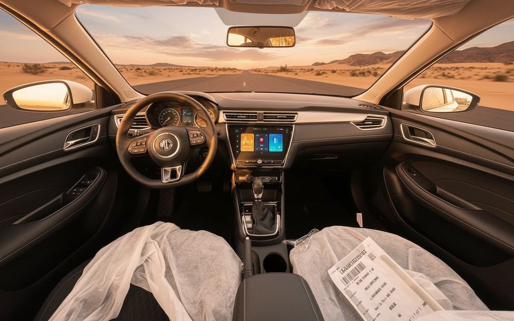 Mg 5 2025 interior view showing trim – rental in Dubai