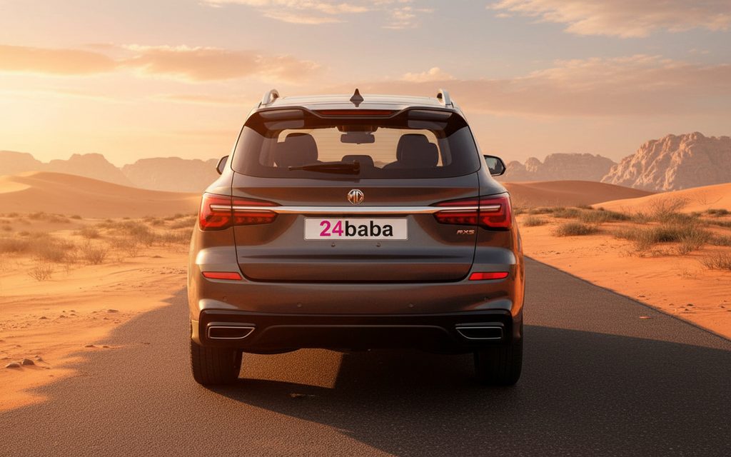 Mg Rx5 2023 Black rear view showing taillights – rental in Dubai