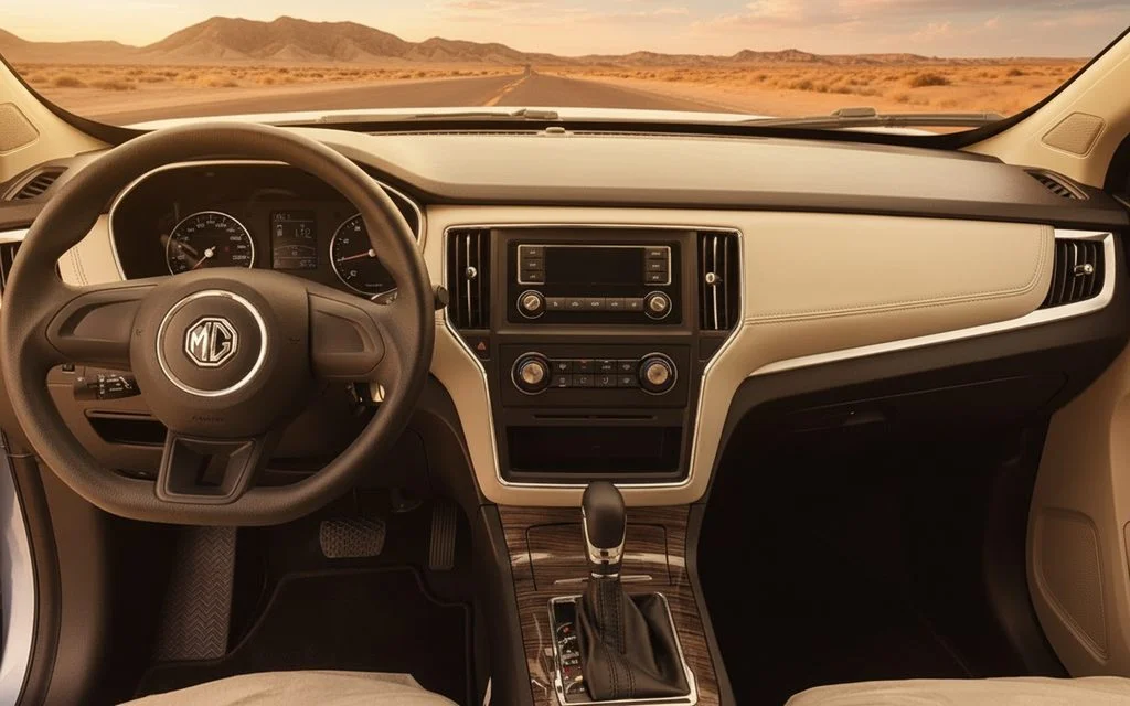 Mg Rx5 2022 interior view showing trim – rental in Dubai