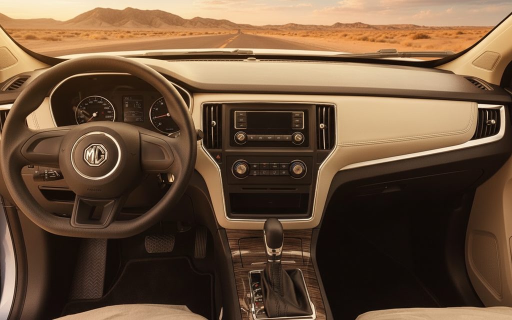 Mg Rx5 2022 interior view showing trim – rental in Dubai