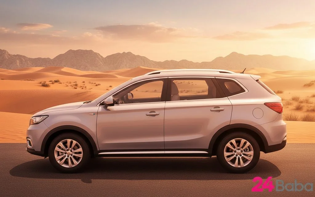 Mg Rx5 2022 Silver side profile – rental in Dubai