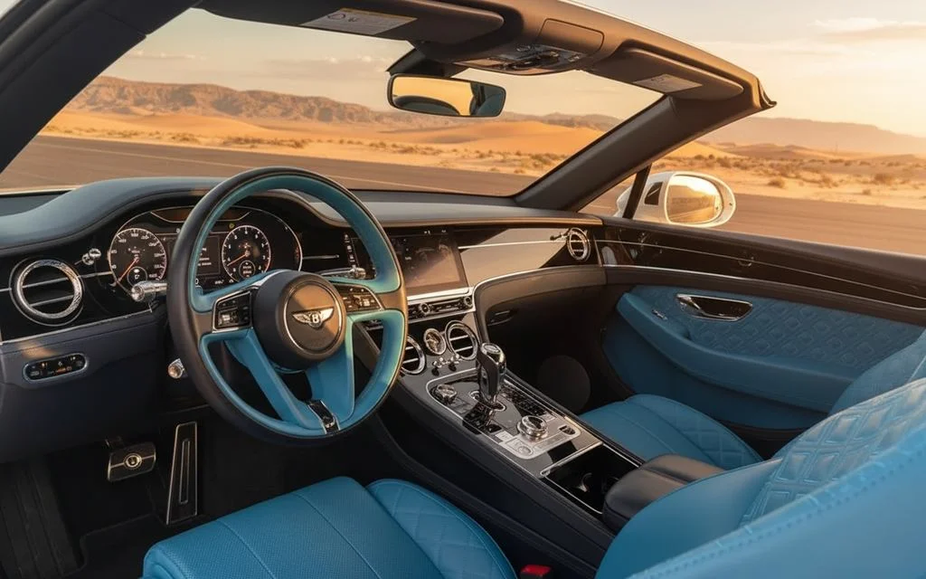 Bentley ContinentalGt Gtc 2025 interior view showing trim – rental in Dubai
