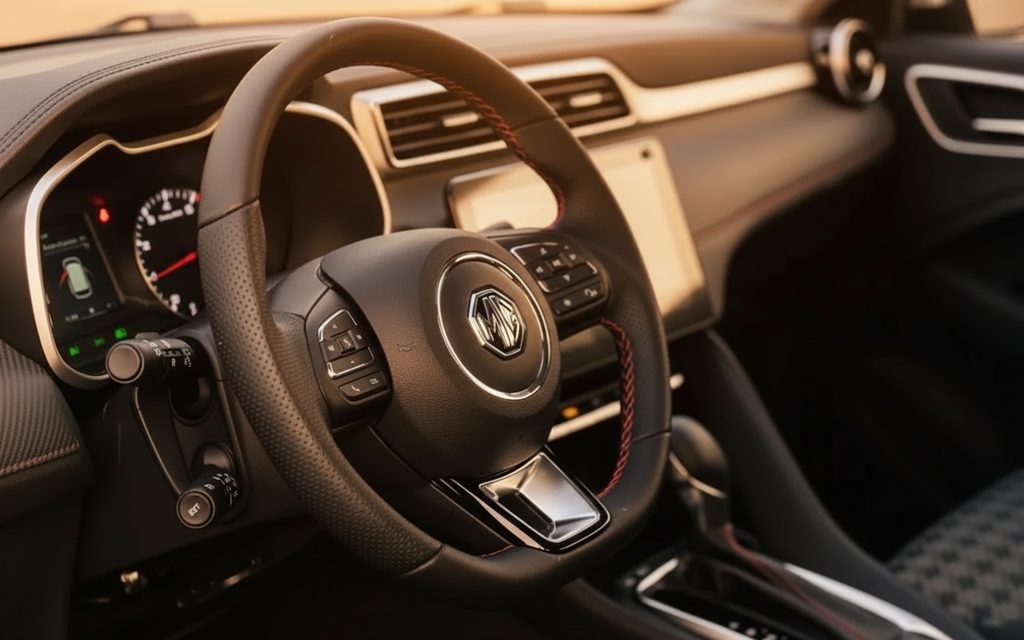 Mg Zs 2025 interior view showing trim – rental in Dubai