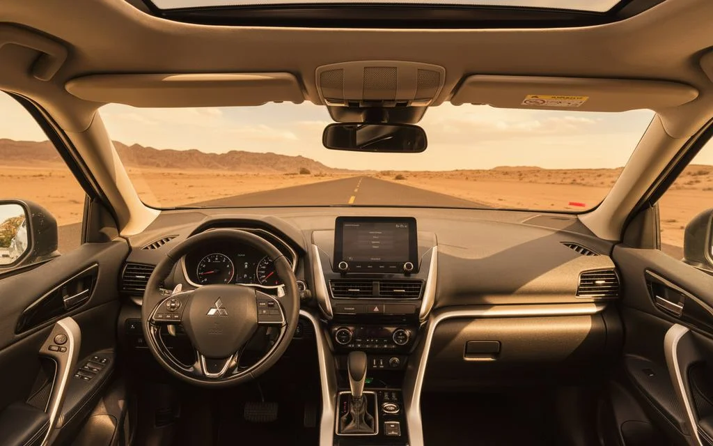 Mitsubishi Eclipse 2023 interior view showing trim – rental in Dubai