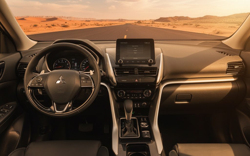 Mitsubishi Eclipse 2023 interior view showing trim – rental in Dubai