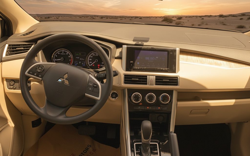 Mitsubishi Xpander 2021 interior view showing trim – rental in Dubai