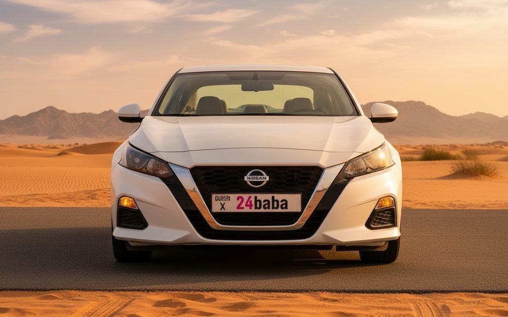 Nissan Altima 2022 White front view with headlights