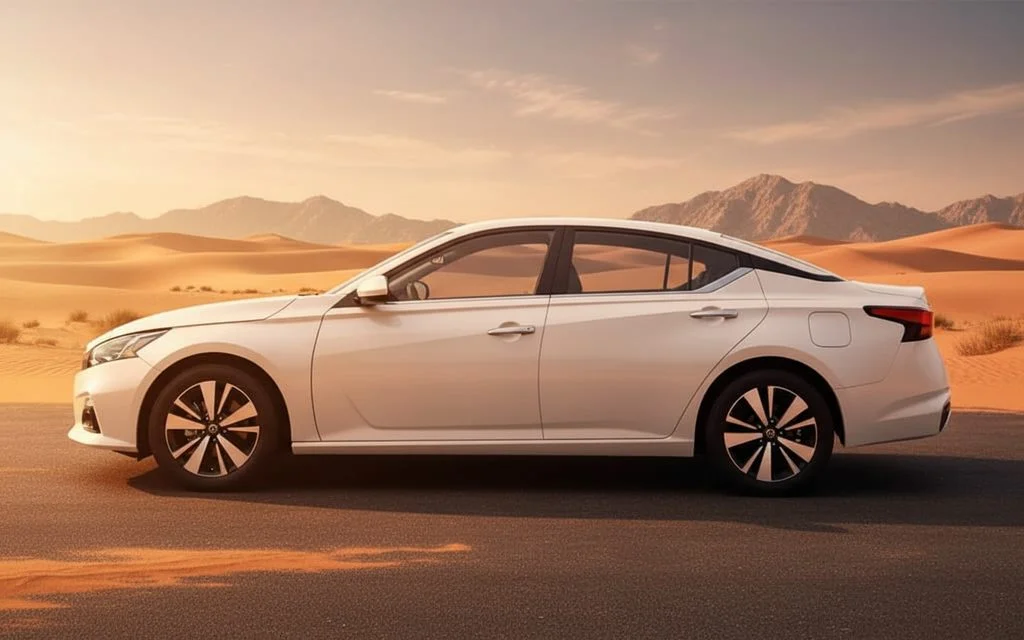 Nissan Altima 2023 White side profile