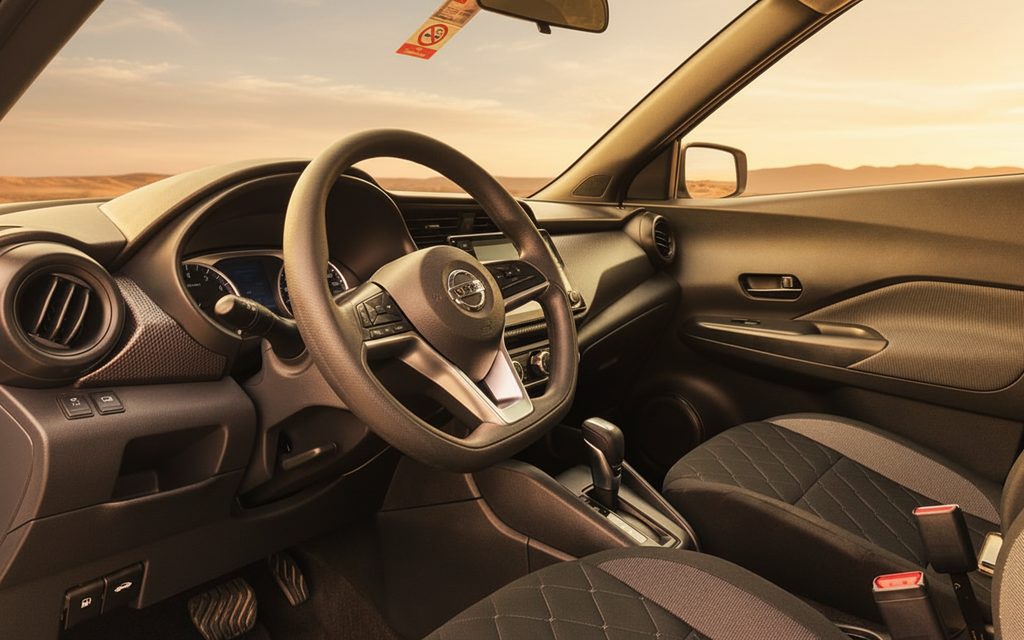 Nissan Kicks 2020 interior view showing trim – rental in Dubai