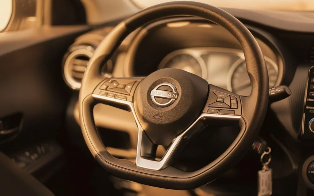 Nissan Kicks 2023 interior view showing trim – rental in Dubai