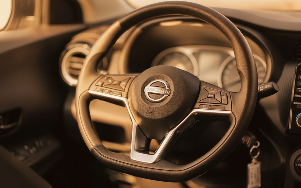 Nissan Kicks 2023 interior view showing trim – rental in Dubai