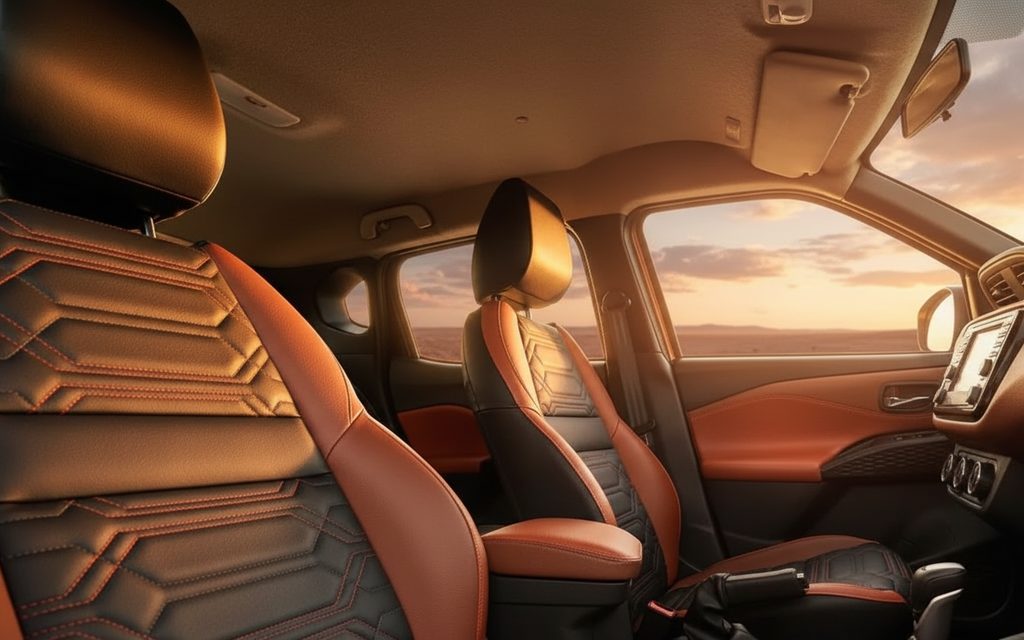 Nissan Magnite 2024 leather seats and cabin – rental in Dubai