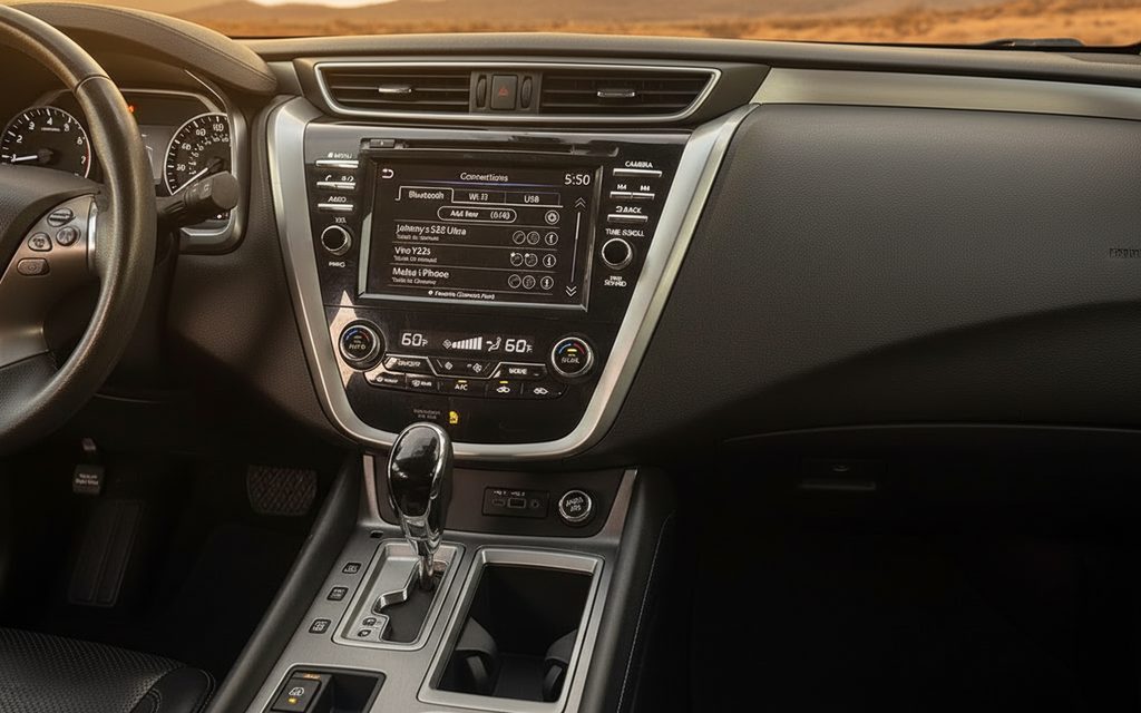 Nissan Murano 2021 interior view showing trim – rental in Dubai