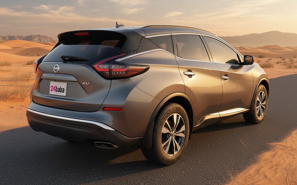 Nissan Murano 2021 Grey rear view showing taillights – rental in Dubai