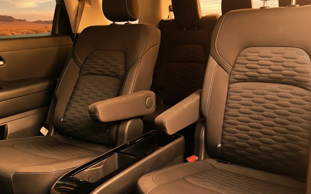 Nissan Pathfinder 2022 leather seats and cabin – rental in Dubai