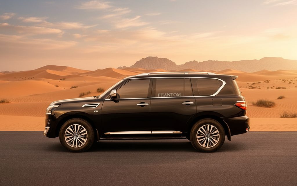 Nissan Patrol 2020 Black side profile – rental in Dubai
