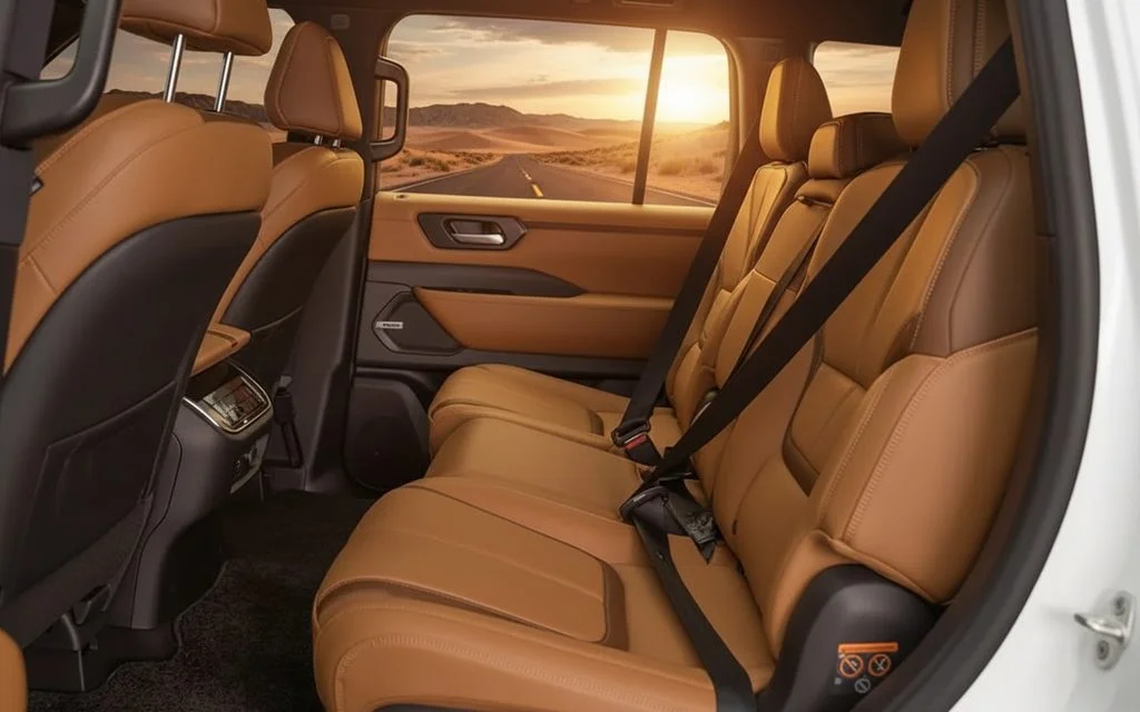 Nissan Patrol 2025 leather seats and cabin – rental in Dubai