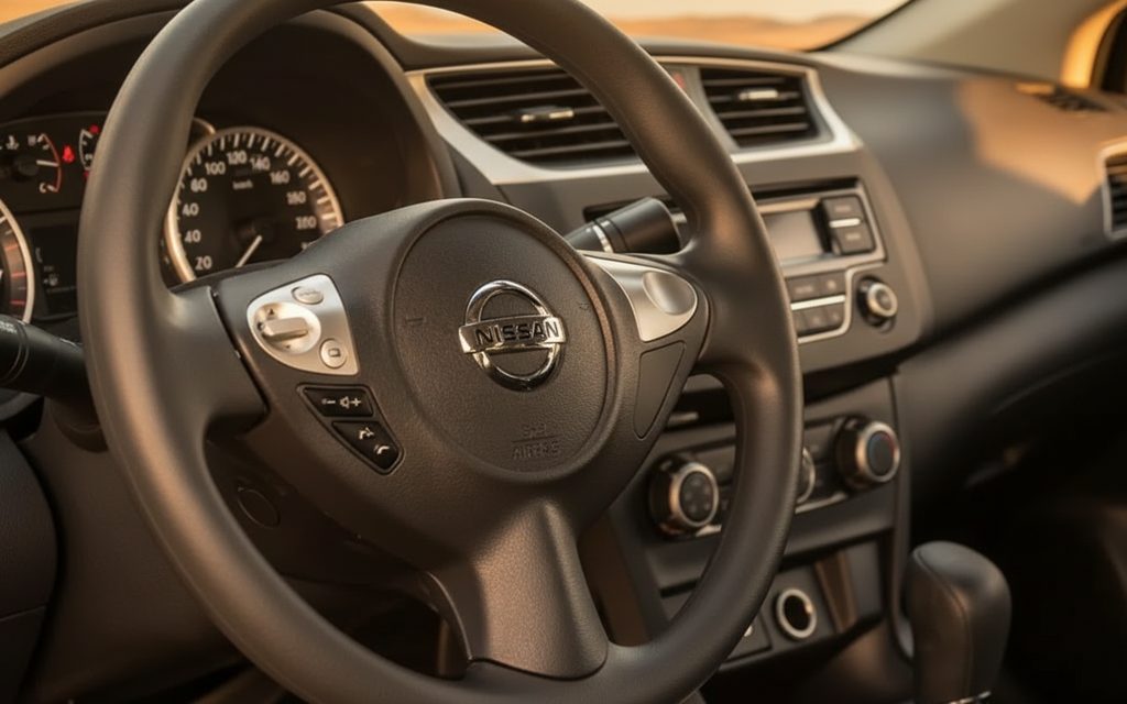 Nissan Sentra 2024 interior view showing trim – rental in Dubai