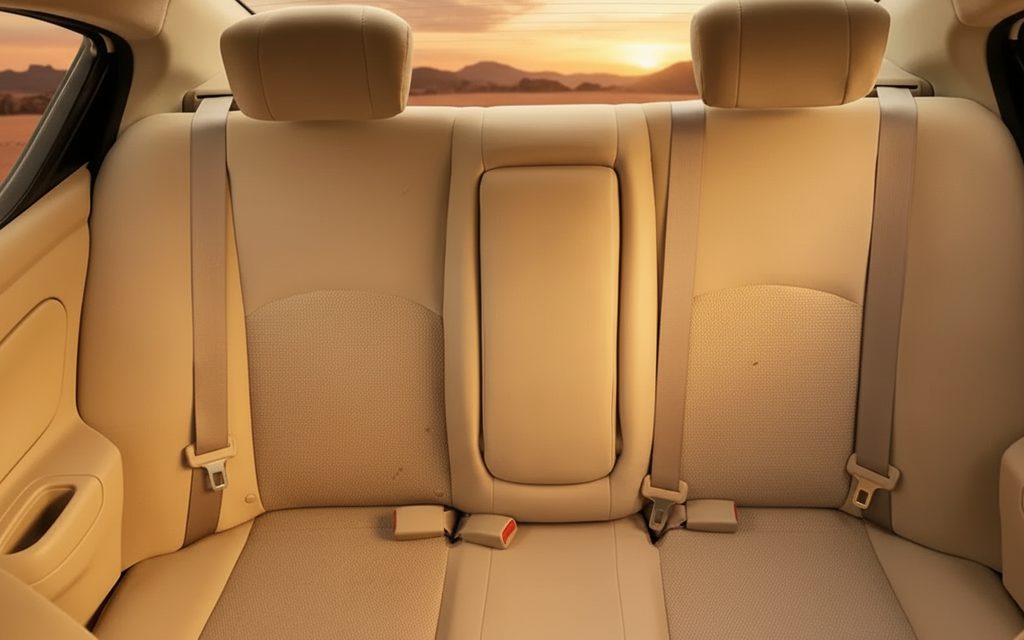 Nissan Sunny 2024 leather seats and cabin – rental in Dubai