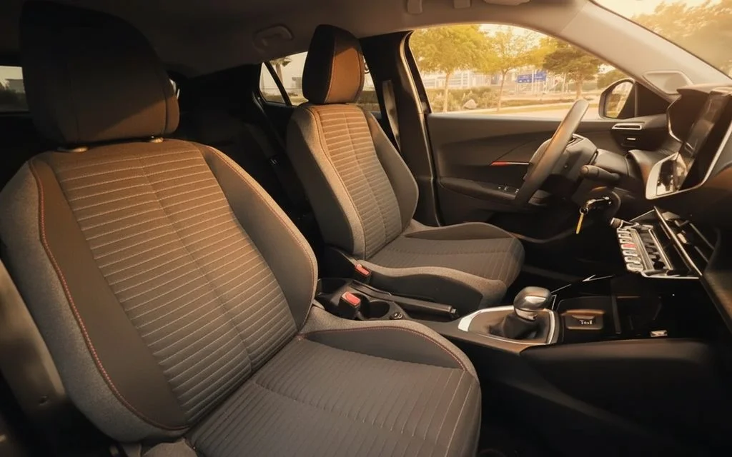 Peugeot 2008 2023 leather seats and cabin – rental in Dubai