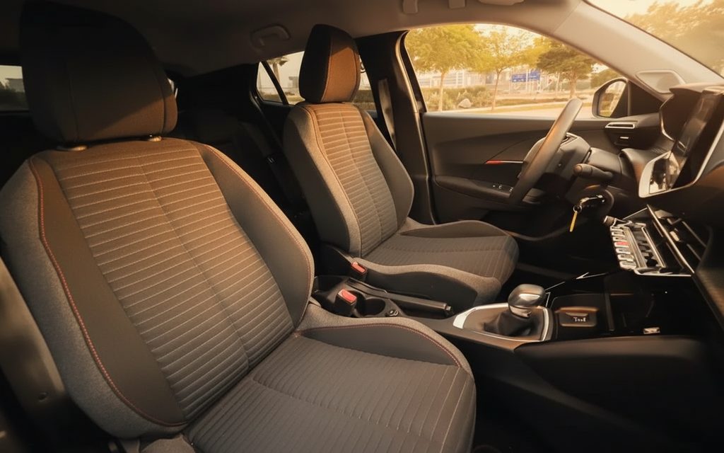 Peugeot 2008 2023 leather seats and cabin – rental in Dubai