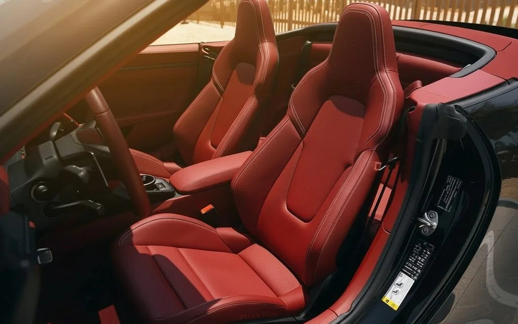 Porsche 911 2023 leather seats and cabin – rental in Dubai