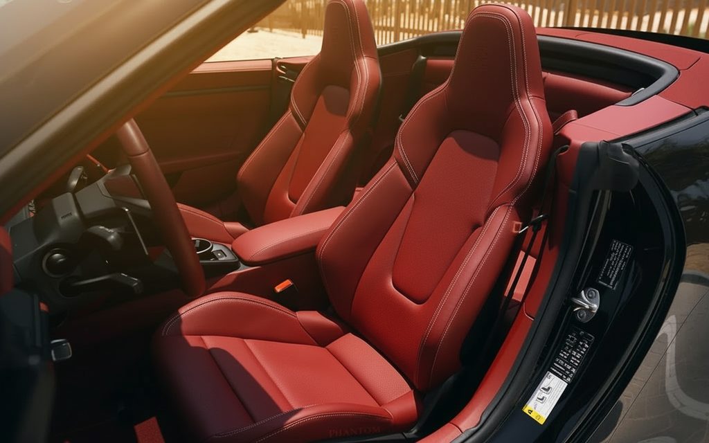 Porsche 911 2023 leather seats and cabin – rental in Dubai