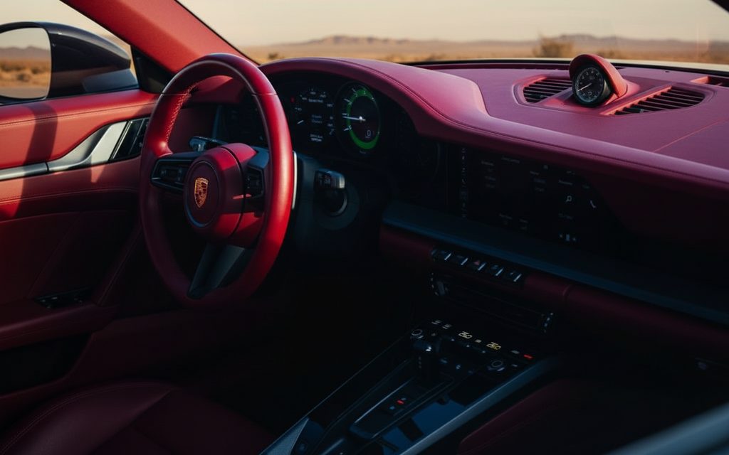 Porsche 911 2021 interior view showing trim – rental in Dubai