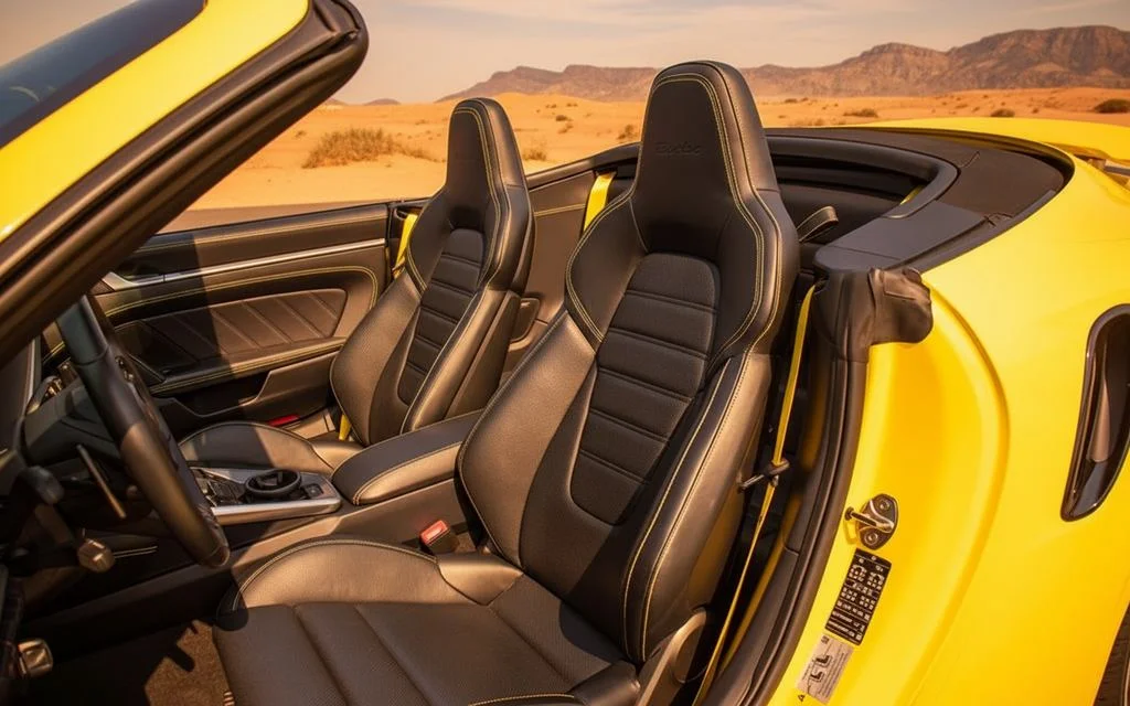 Porsche 911 2023 leather seats and cabin – rental in Dubai
