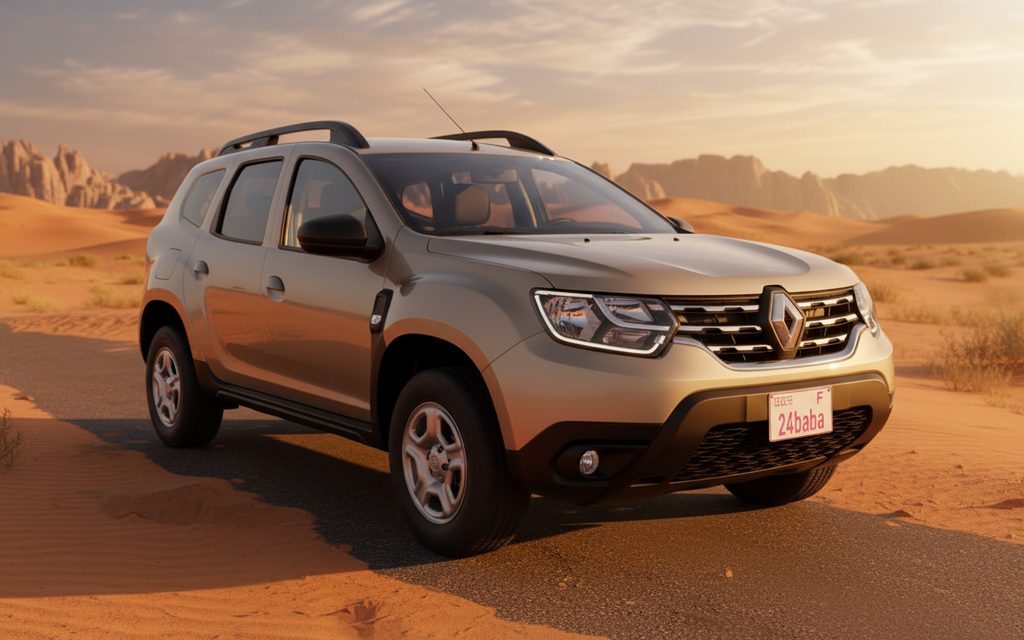 Renault Duster 2022 Brown front view with headlights – rental in Dubai