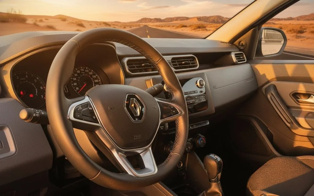 Renault Duster 2025 interior view showing trim – rental in Dubai