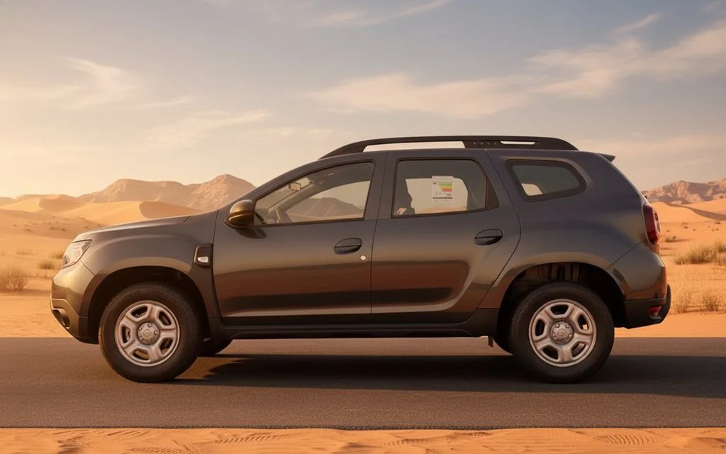 Renault Duster 2025 Grey side profile – rental in Dubai