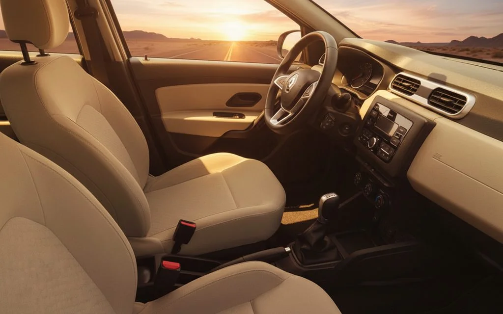 Renault Duster 2020 leather seats and cabin – rental in Dubai