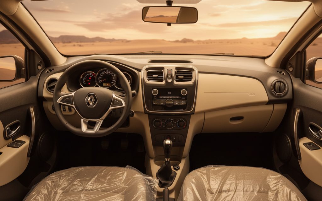 Renault Symbol 2022 interior view showing trim – rental in Dubai