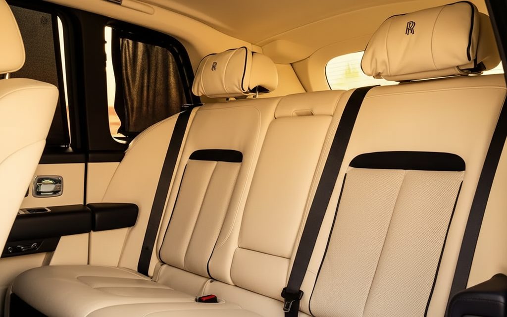 RollsRoyce Cullinan 2020 leather seats and cabin – rental in Dubai