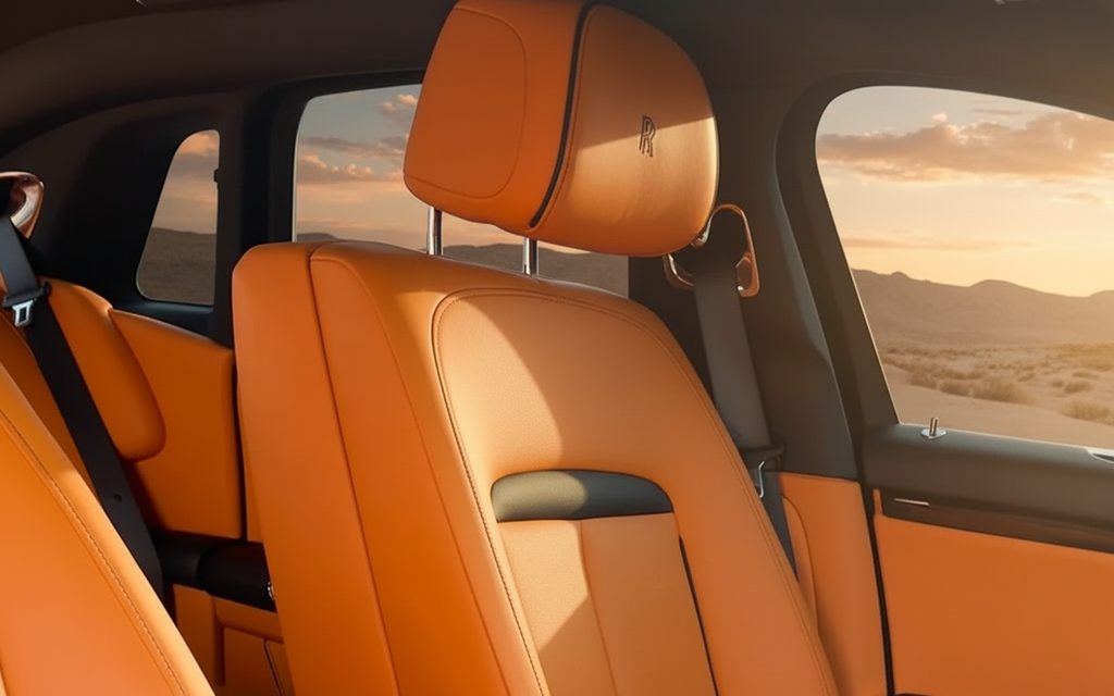 RollsRoyce Ghost 2022 leather seats and cabin – rental in Dubai