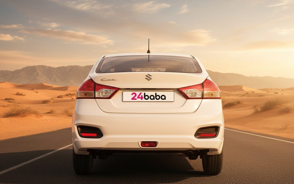 Suzuki Ciaz 2024 White rear view showing taillights