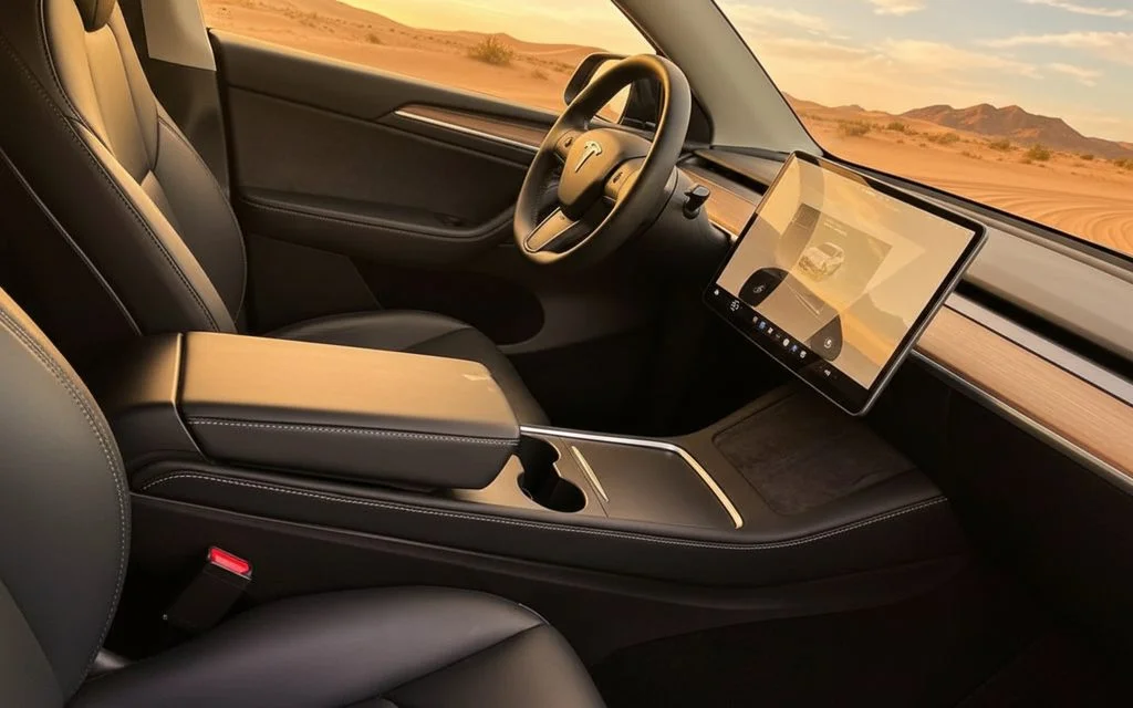 Tesla Model Y 2022 interior view showing trim