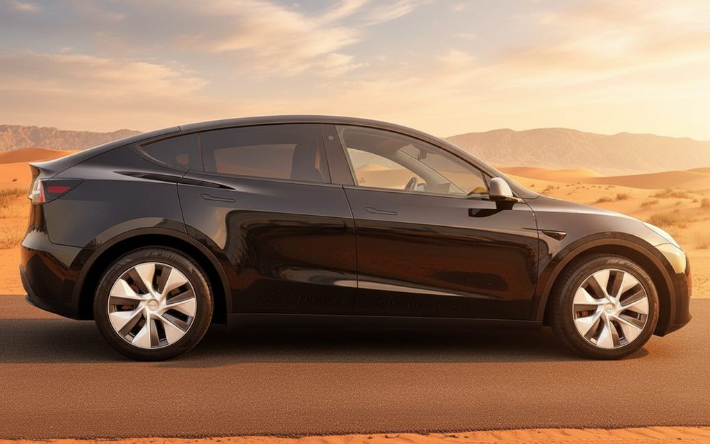 Tesla Model Y 2022 Black side profile