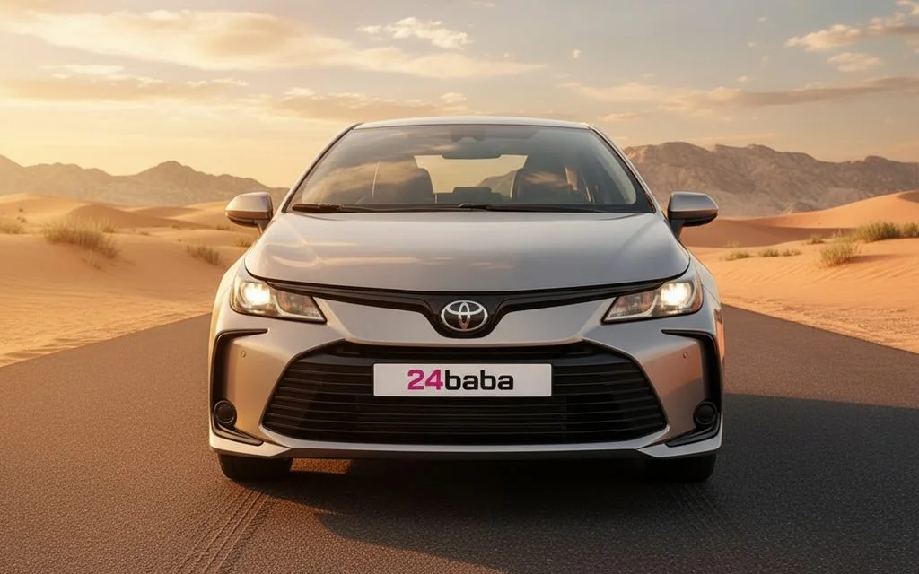 Toyota Corolla 2025 Silver front view with headlights